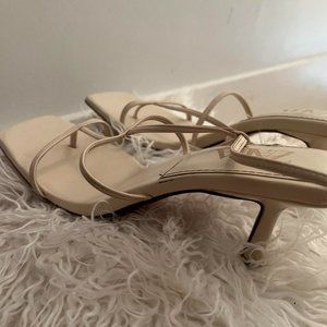 Zara Strappy Mid-Heel Leather Sandals